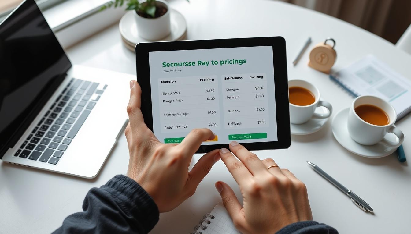 Supporting pricing visual